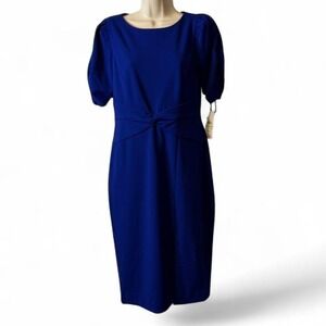 DKNY Royal Blue Twisted Waist Dress